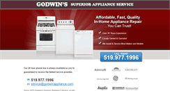 Desktop Screenshot of godwinappliance.com